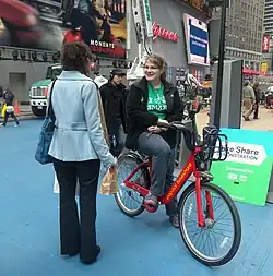 New York City Times Square bicycle sharing system