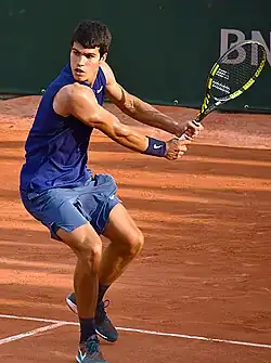 Image 46Carlos Alcaraz, the 2025 men's singles champion (from French Open)