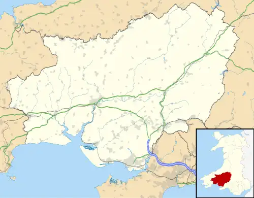 Gwernogle is located in Carmarthenshire