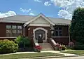 Carnegie library building in Pierceton, Indiana July 2025