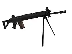 With bipod extended.