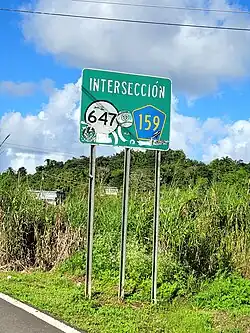 PR-5568 north near PR-159 and PR-647 junction in Padilla, Corozal
