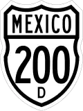 Federal Highway 200D marker