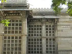 Lattice work in windows of tomb