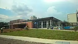 A construction site of an exit of Cashew MRT station.