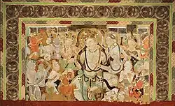 A reconstitution of the mural of the back wall