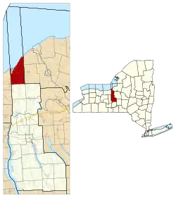 Location in Cayuga County and New York