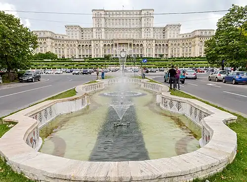 Palace of Parliament, Bucharest, started in 1984, by Anca Petrescu[127]