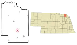 Location of Coleridge, Nebraska