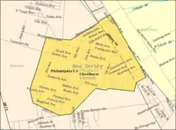 Census Bureau map of Chesilhurst, New Jersey