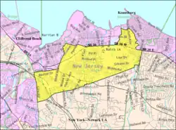 Census Bureau map of Hazlet, New Jersey