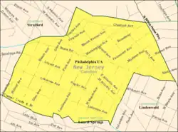 Census Bureau map of Laurel Springs, New Jersey