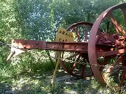 Old plow machine in Central Cortada.