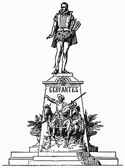 Unexecuted proposal for the Cervantes Monument in Central Park (1878).