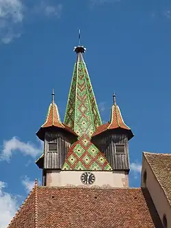 Roof and spire