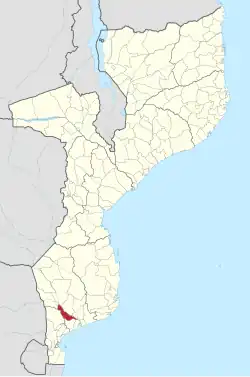 Chókwè District on the map of Mozambique