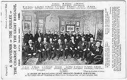 Souvenir picture of the 1904 survivors' reunion