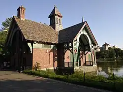A view of the Dana Discovery Center from the northwest (2020).
