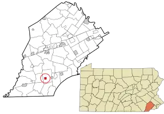 Location in Chester County and the U.S. state of Pennsylvania