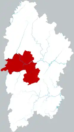 Location of Baojing County within Xiangxi