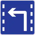 Lane for turn left
