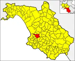 Cicerale within the Province of Salerno