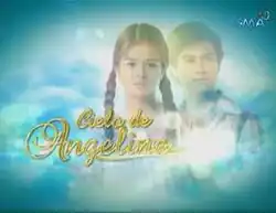 An image of Bea Binene and Jake Vargas, over an cyan overlay. The series title is displayed on the left center of the image. The logo of GMA Network is displayed on the upper right side of the image.