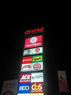 Signage at CityMall Tetuan-Zamboanga