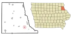 Location of Osterdock, Iowa