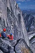 Climbers rest on Bugaboo Spire