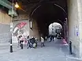 Clink Street under Cannon Street Railway Bridge