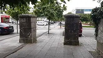 Gatepiers that marked the beginning of the avenue from the town square to the entrance of Blessington House