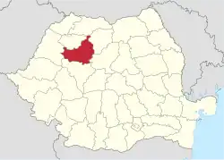 Location within Romania
