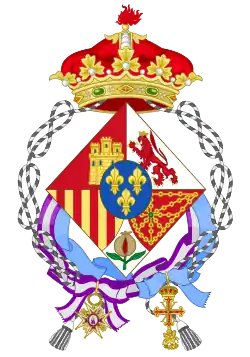 Coat of arms used as Dowager in the exile