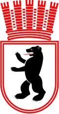 Coat of arms 1935–1954 and of East Berlin, 1954–1990.