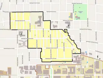 Map of district boundaries