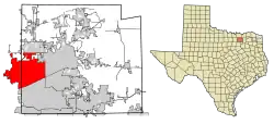 Location of Frisco in Collin County, Texas