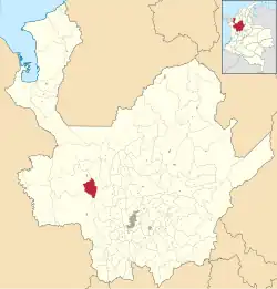 Location of the municipality and town of Abriaquí in the Antioquia Department of Colombia