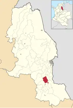 Location of the municipality and town of Pamplonita in the Norte de Santander Department of Colombia.