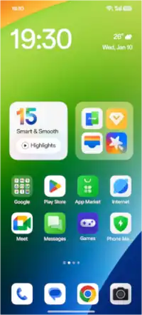ColorOS 15 home screen