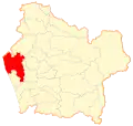 Map of Carahue commune in the Araucanía Region