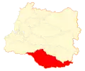 Location of the Río Bueno commune in Los Ríos Region
