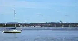 View of the Connecticut River in Old Lyme near its mouth at Long Island Sound