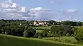 Looking from Connezac to Belussière castle