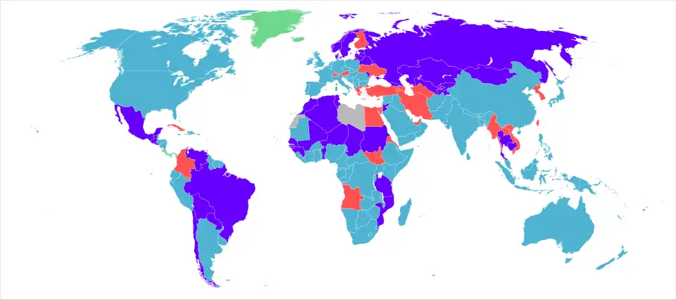 Conscription map of the world