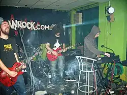 Consecration live in Niš in 2009, from left to right: Danilo Nikodinovski, Nikola Milojević and Nemanja Trećaković