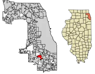 Location of Oak Forest in Cook County, Illinois