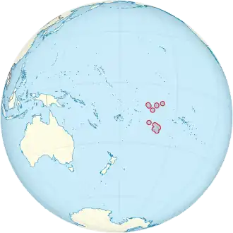 Location of The Cook Islands
