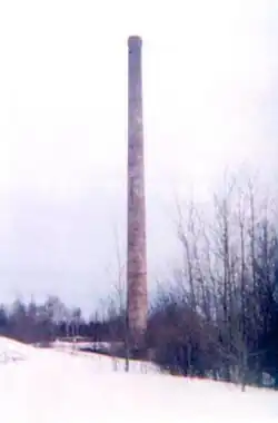 Corsica mine smokestack prior to its demolition