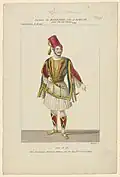 Costume of Montjoie, role of Ackbar, in L'île des pirates, Opéra de Paris, Acts II and III